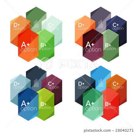 Set of vector abstract infographics content boxes Set of vector abstract infographics content boxes 28040271