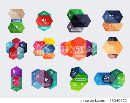 Set of vector abstract infographics content boxes Set of vector abstract infographics content boxes 28040272