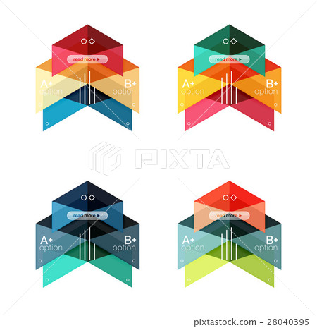 Vector arrow option infographic templates set 28040395