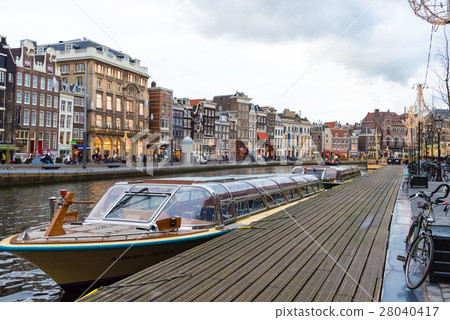 Street view in Amsterdam historical city center 28040417