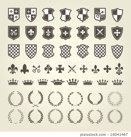 Kit of coat of arms for knight shields  28041467