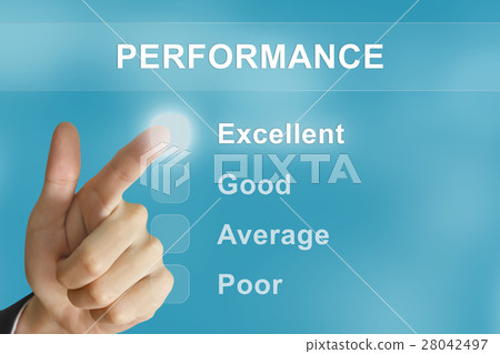 business hand pushing performance button business hand pushing performance button 28042497