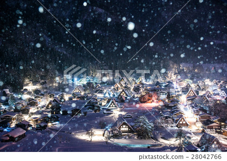 Shirakawago Winter Scene Shirakawago Winter Scene 28042766