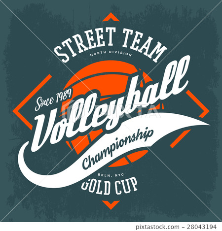 Sportswear volleyball sign, t-shirt print design Sportswear volleyball sign, t-shirt print design 28043194