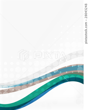 Color overlapping wave stripes, vector abstract 28043248