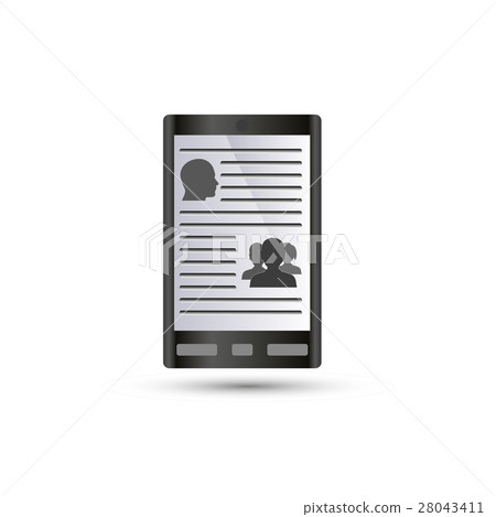 digital book reader or smarthphone icon eps10 28043411