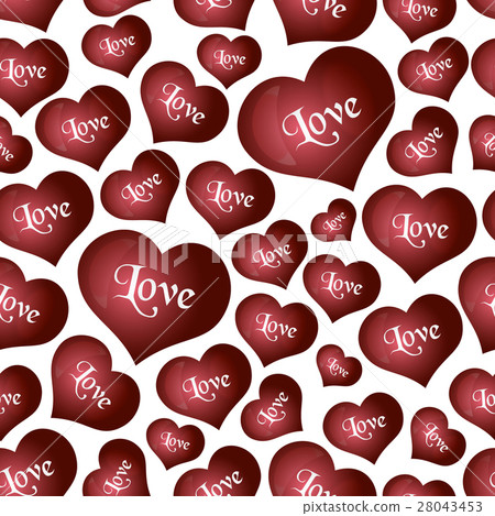 red helium balloons heart shape seamless pattern red helium balloons heart shape seamless pattern 28043453