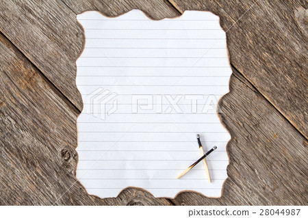 Blank paper and burnt matches 28044987