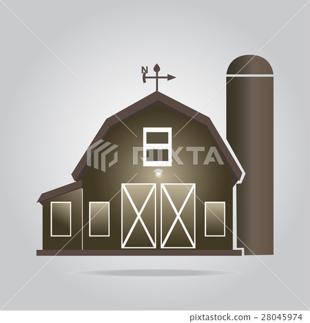 Building icon, barn vector illustration 28045974