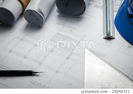 engineering diagram blueprint paper drafting engineering diagram blueprint paper drafting 28046351