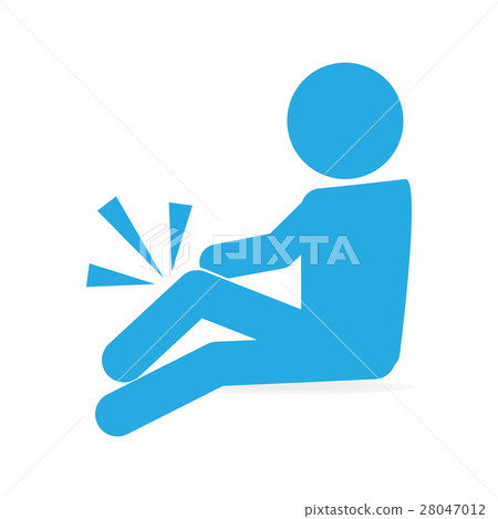 Injury man in bandage and wheelchair icon Injury man in bandage and wheelchair icon 28047012