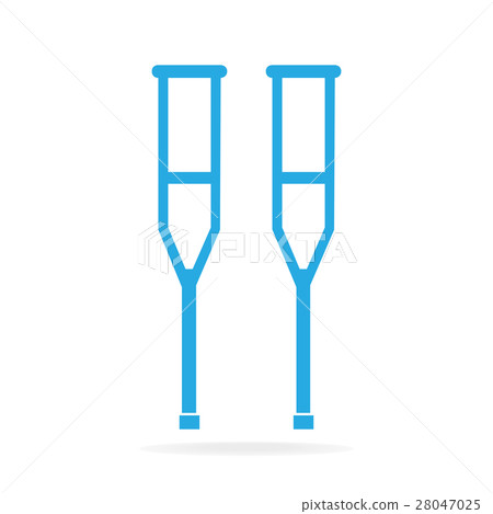 Crutches icon medical sign Crutches icon medical sign 28047025