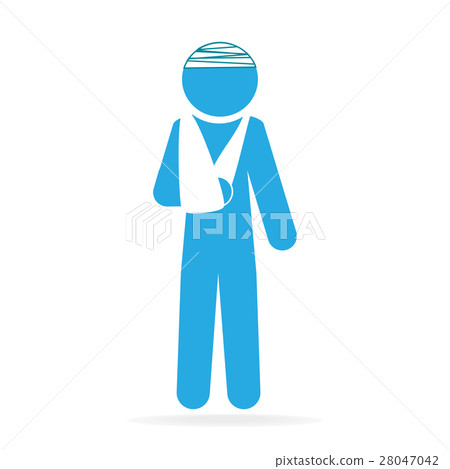 Injured men in bandage sign icon medical sign Injured men in bandage sign icon medical sign 28047042