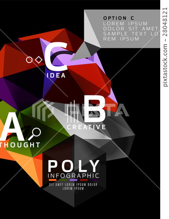Abstract triangle option infographic template Abstract triangle option infographic template 28048121