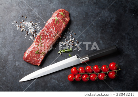 Raw striploin steak 28048215