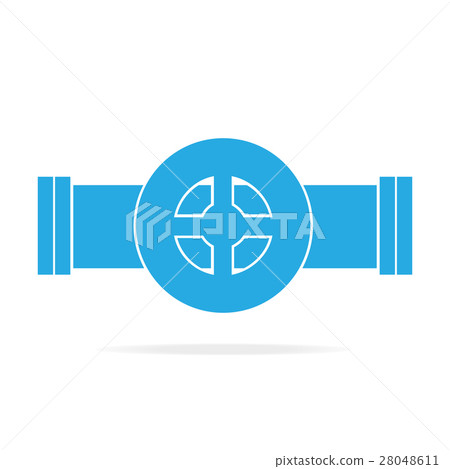 Pipe and valve icon 28048611