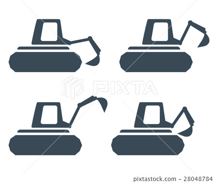 Construction Digger Icon Set 28048784