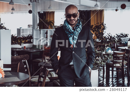 Arab businessman posing in restaurant. Portrait Arab businessman posing in restaurant. Portrait 28049117