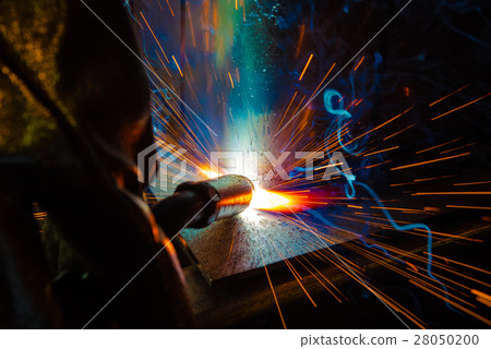 Industrial steel welder in factory technical, 28050200