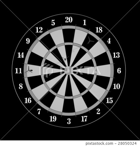 Darts and arrows 3d illustration Darts and arrows 3d illustration 28050324