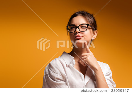 Young emotional beautiful girl posing 28050547