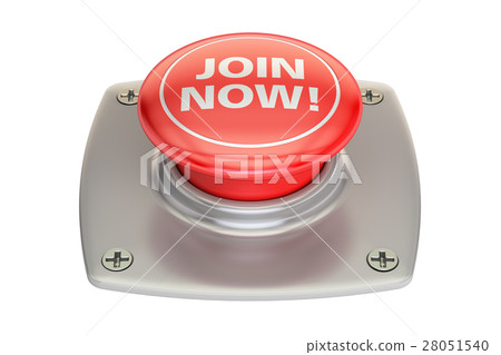 Join Now Red button, 3D rendering 28051540
