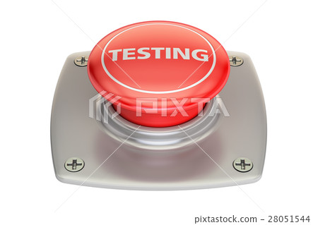 Testing Red button, 3D rendering - Stock Illustration [28051544] - PIXTA