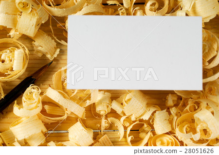 Business card on wooden table for carpenter tools 28051626