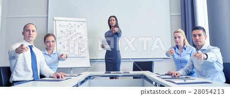 group of businesspeople pointing finger at you 28054213