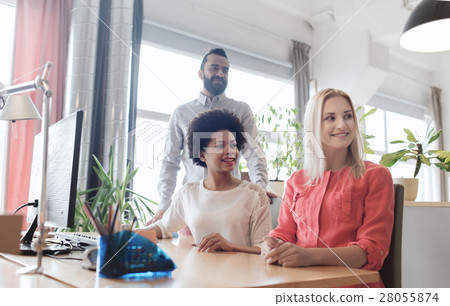 happy creative team in office happy creative team in office 28055874