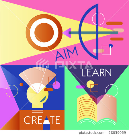 Icon Business Vector Set Colorful 28059069