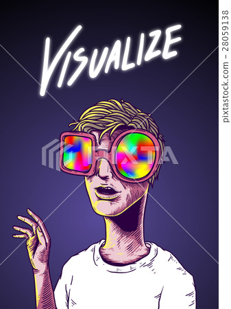 Visualize Word Illustration Drawing Concept Visualize Word Illustration Drawing Concept 28059138