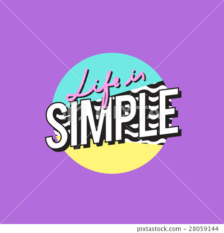 Life Word Image Life is Simple Word Design Illustration Concept - Stock Illustration ...