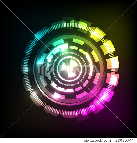 Abstract technology colorful background circles 28059344