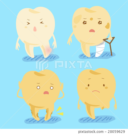 cartoon tooth dacay 28059629