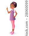 Vector pretty African girl got idea. 28060099