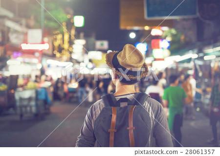 Young Asian traveling backpacker in Khaosan Road 28061357