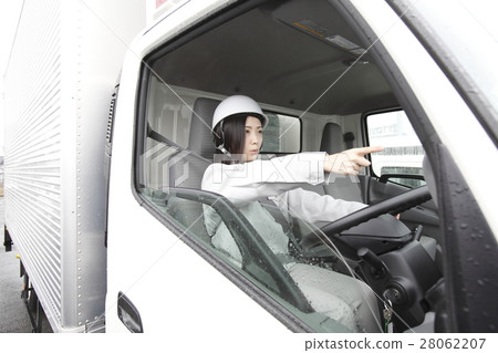 Female truck driver image Female truck driver image 28062207