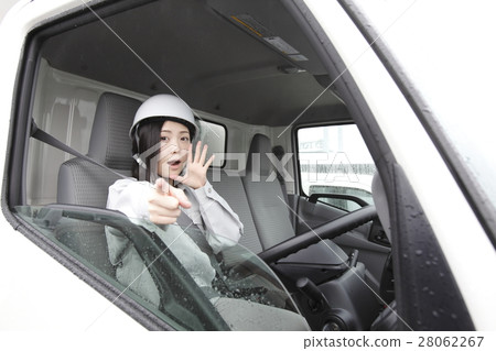 Female truck driver image Female truck driver image 28062267