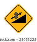 Traffic sign up with dollar sign and arrow. 28063228