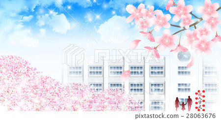 Sakura Spring School Background Sakura Spring School Background 28063676