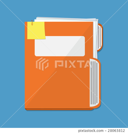 Orange documents folder Orange documents folder 28063812