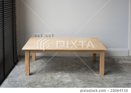Wood table in modern room,work space Wood table in modern room,work space 28064538