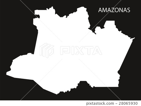 Amazonas Brazil Map black inverted Amazonas Brazil Map black inverted 28065930