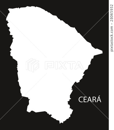 Ceara Brazil Map black inverted Ceara Brazil Map black inverted 28065932