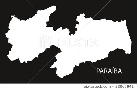 Paraiba Brazil Map black inverted Paraiba Brazil Map black inverted 28065941