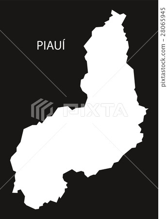 Piaui Brazil Map black inverted Piaui Brazil Map black inverted 28065945