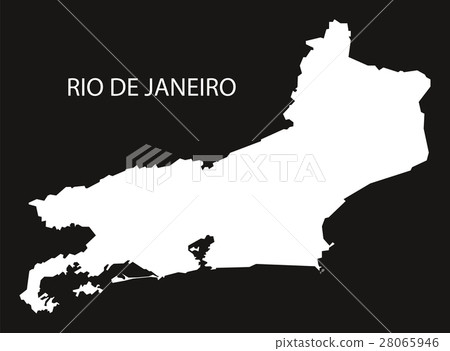 Rio de Janeiro Brazil Map black inverted Rio de Janeiro Brazil Map black inverted 28065946