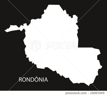 Rondonia Brazil Map black inverted Rondonia Brazil Map black inverted 28065949