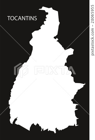 Tocantins Brazil Map black inverted Tocantins Brazil Map black inverted 28065955